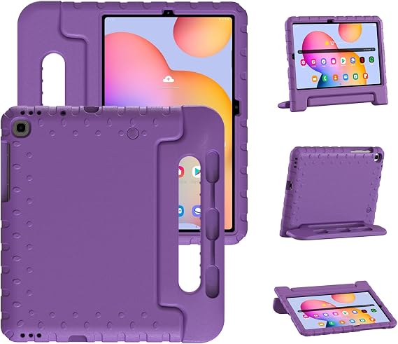 Bolete Kids Case for Samsung Galaxy Tab S6 Lite Case 10.4 Inch 2024/2022/2020 with S Pen Holder,Shockproof Rugged Protective Kickstand Cover for Samsung Galaxy S6 Lite Tablet,Purple