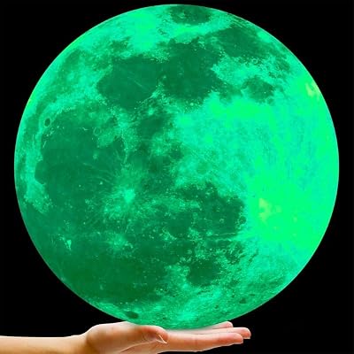 Glow in The Dark Stickers for Ceiling, Glowing Wall Decals Perfect for Kids Bedroom, Gift for Boys and Girls, Perfect for Room Decor Glowing Moon