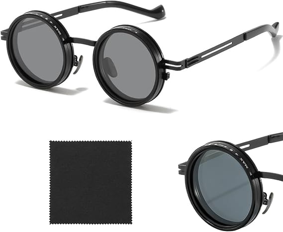 Adjustable Sunglasses, 1-9 ND Filter Polarized Tint Round Glasses