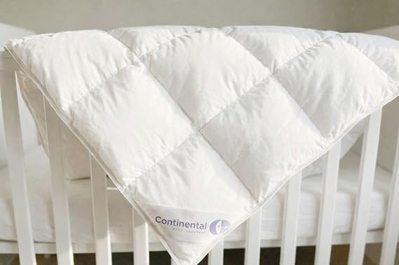 Continental Bedding Serenity Toddler Down Comforter 700 Fill Power White Down Duvet Insert 100% Cotton Shell White, 39x47