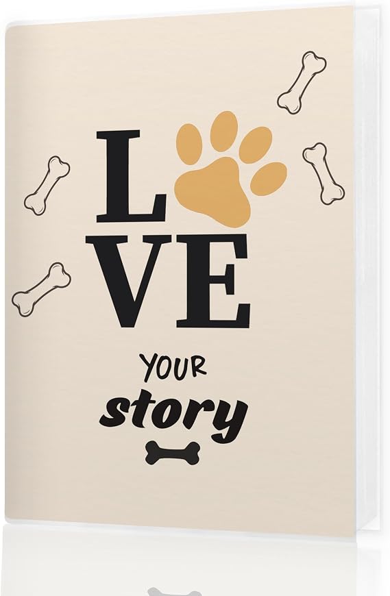 Dog Photo Album 4x6, Pet Dog Puppy Paw Memory Book Keepsake, Dogs Lover Mom Dad Gifts Small Photo Album Book with 18 Pockets Hold 36 Pictures