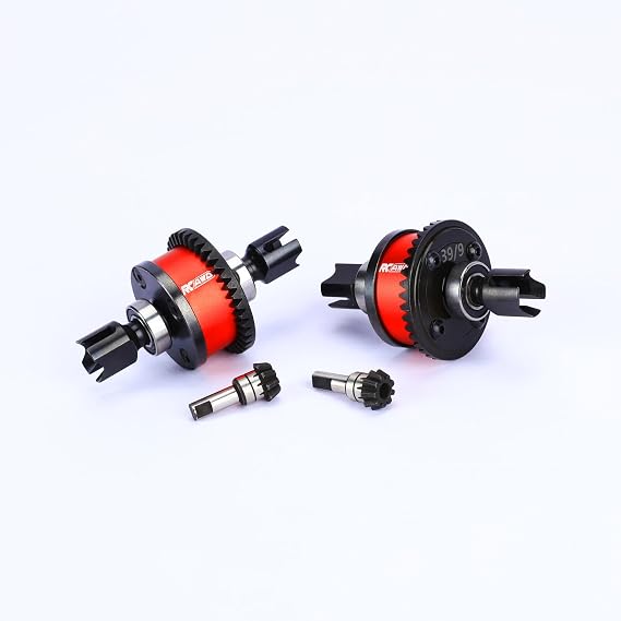 RCAWD 20% Faster for ARRMA 6S Fireteam,Infraction,Mojave,Limitless,Kraton, Notorious,Outcast,Talion,Typhon 6S 38T Front Rear Diff Set 10K & 9T Main Input Gear Upgrades Parts