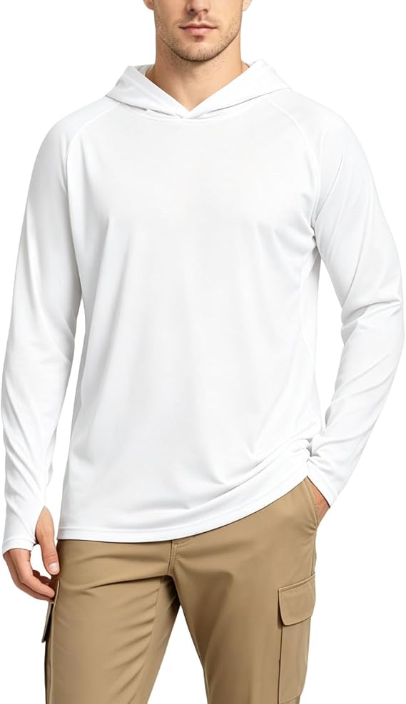 DiULi Men's Hoodies UPF 50+ Sun Protection Long Sleeve T-Shirt
