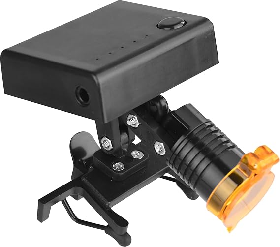 5W LED Cordless Headlamp with Optical Filter and Universal Clip, Includes 2 Rechargeable Batteries, Compatible with All Loupes and Safety Glasses