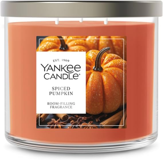 Yankee Candle Spiced Pumpkin Scented Candle, 14.5oz 3-Wick