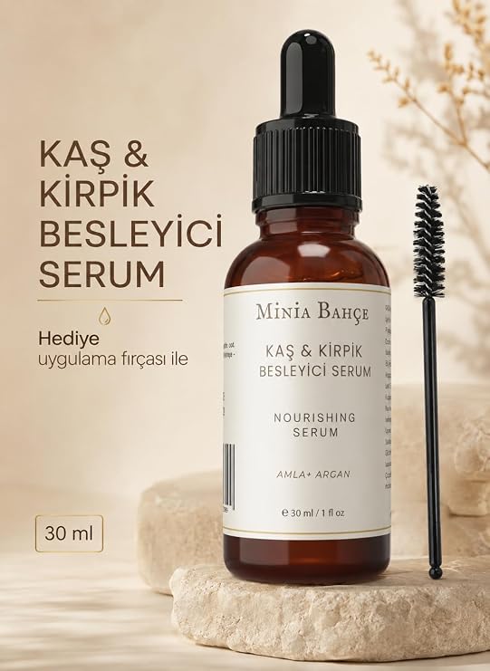 Kaş, Kirpik ve Sakal Bakım Serumu, 30ml ve fırça