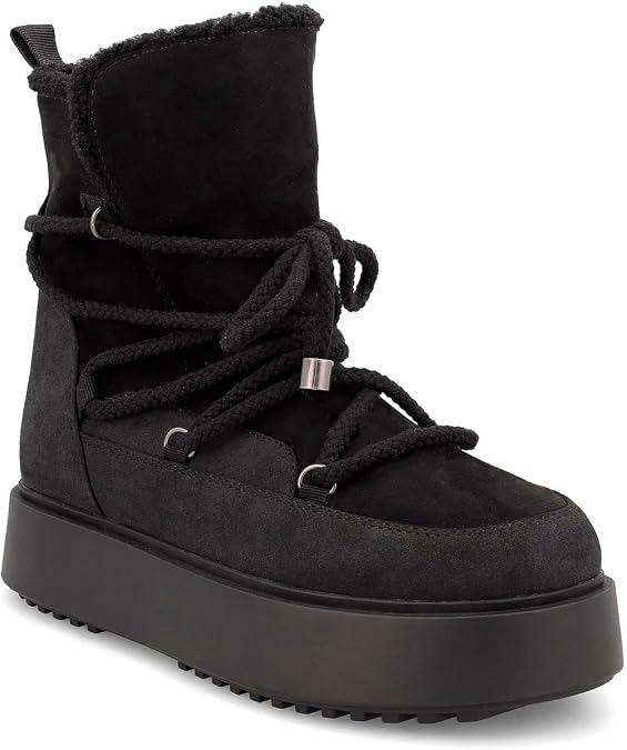 MIA Women's Disa Faux Suede Shearling Fur Lining Cold Weather Boots