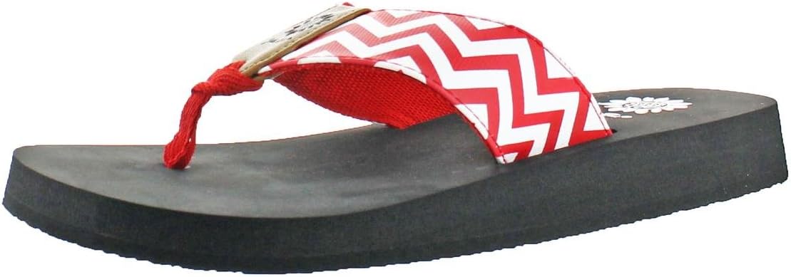 Yellow Box Womens Yulisa Fashion Flip Flop Sandals,Red,8
