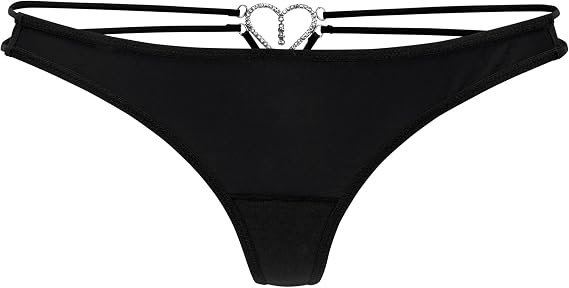 LASCANA Women's Strappy Heart Thong