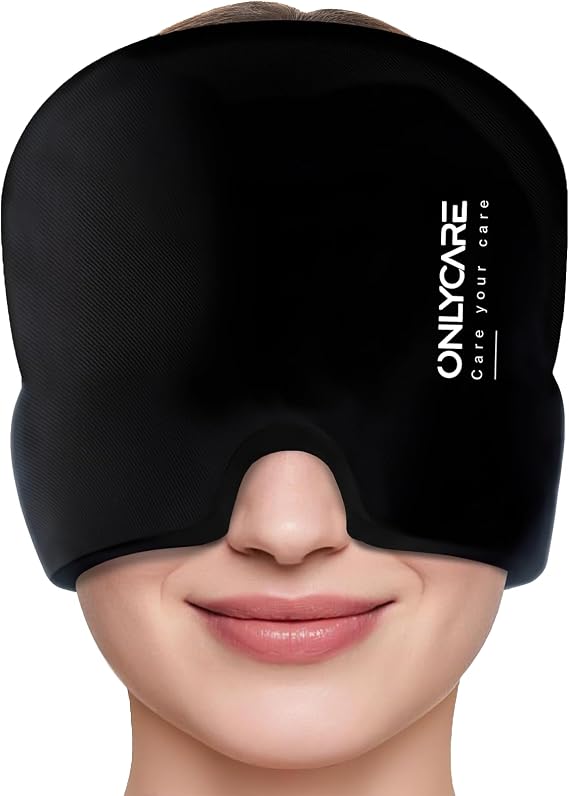 ONLYCARE Migraine Relief Cap, Headache Relief Cold Cap with Odorless Gel