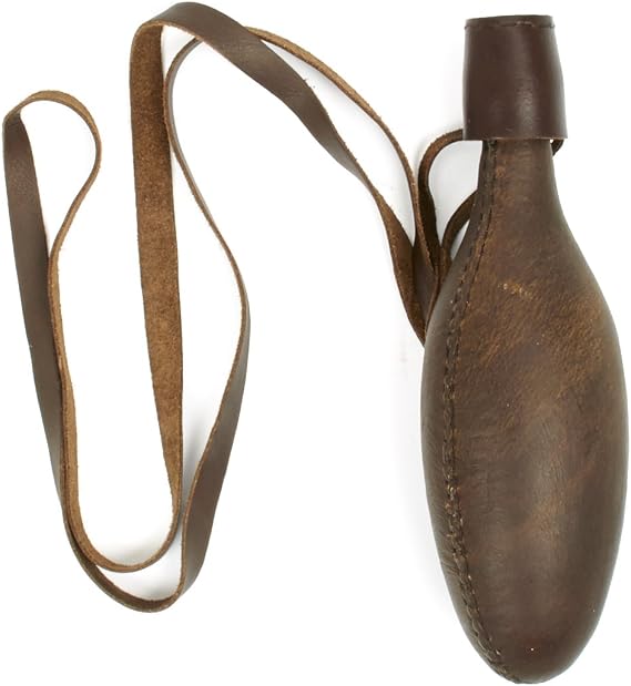 British Victorian Era Zulu War Leather Wrapped Glass Soda Bottle with Cork