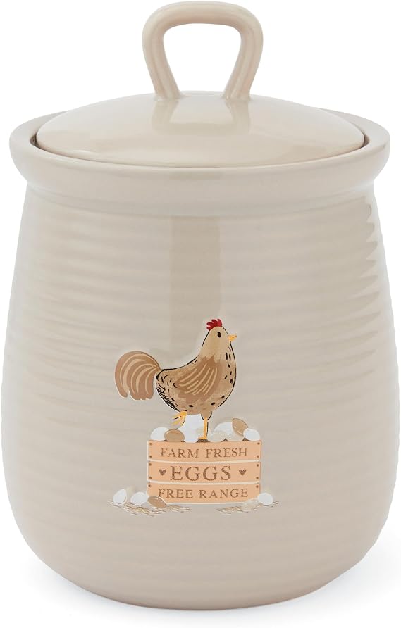 Cooksmart Hen House Lane Beige Ceramic Canister Storage Jar