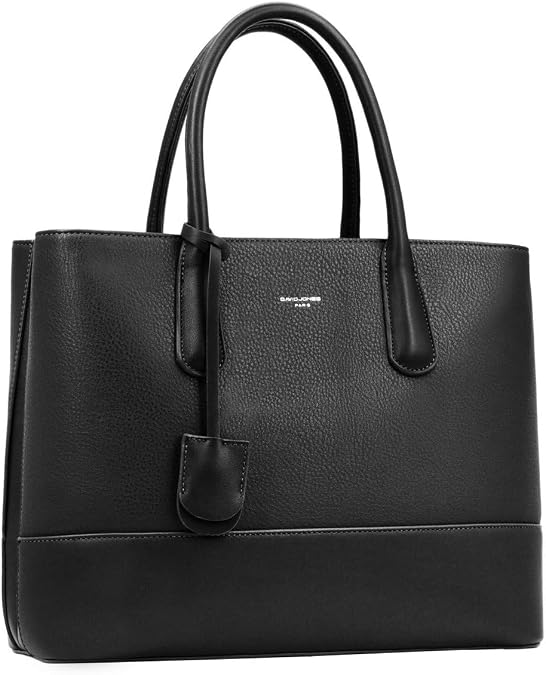 David Jones - Women's Large Handbag - Tote Bag Shopper Genuine Leather Style - Ladies Shoulder Crossbody Bag Multiple Compartments - Work Business School Top-Handle Satchel Briefcase