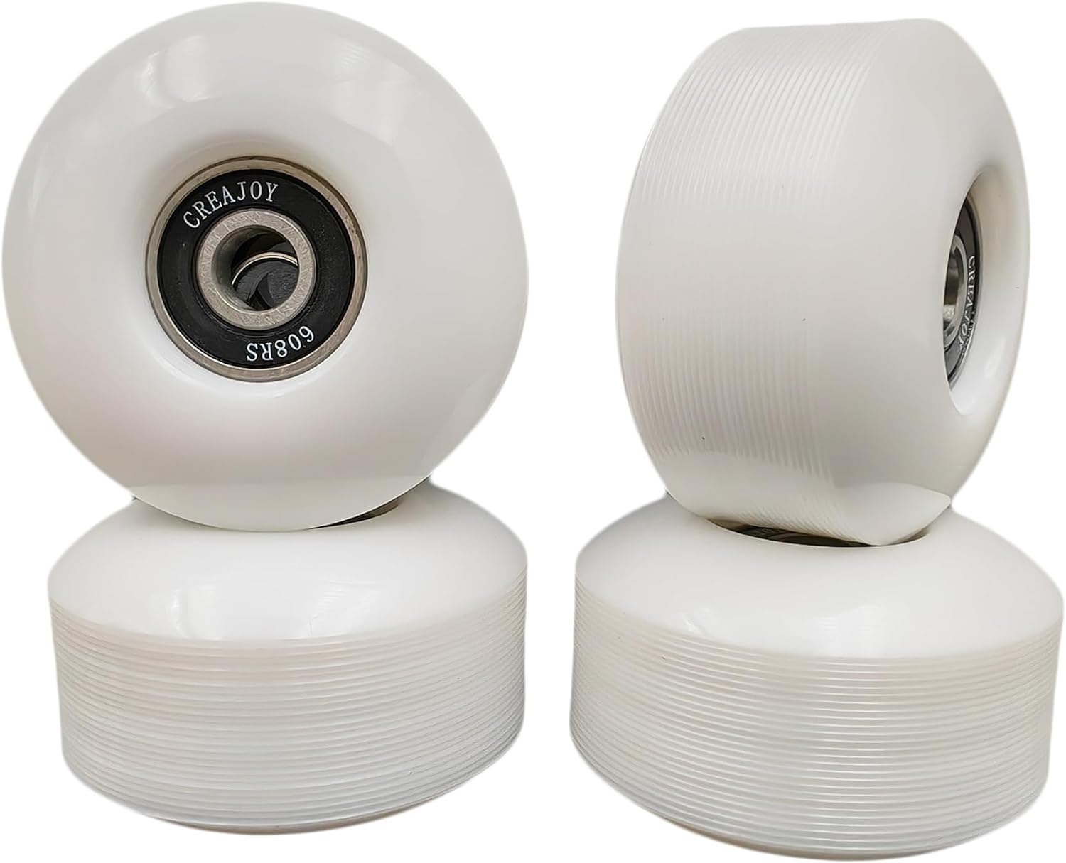 Skateboard Wheels, 52mm 95a, Set of 4 with Pro Bearings