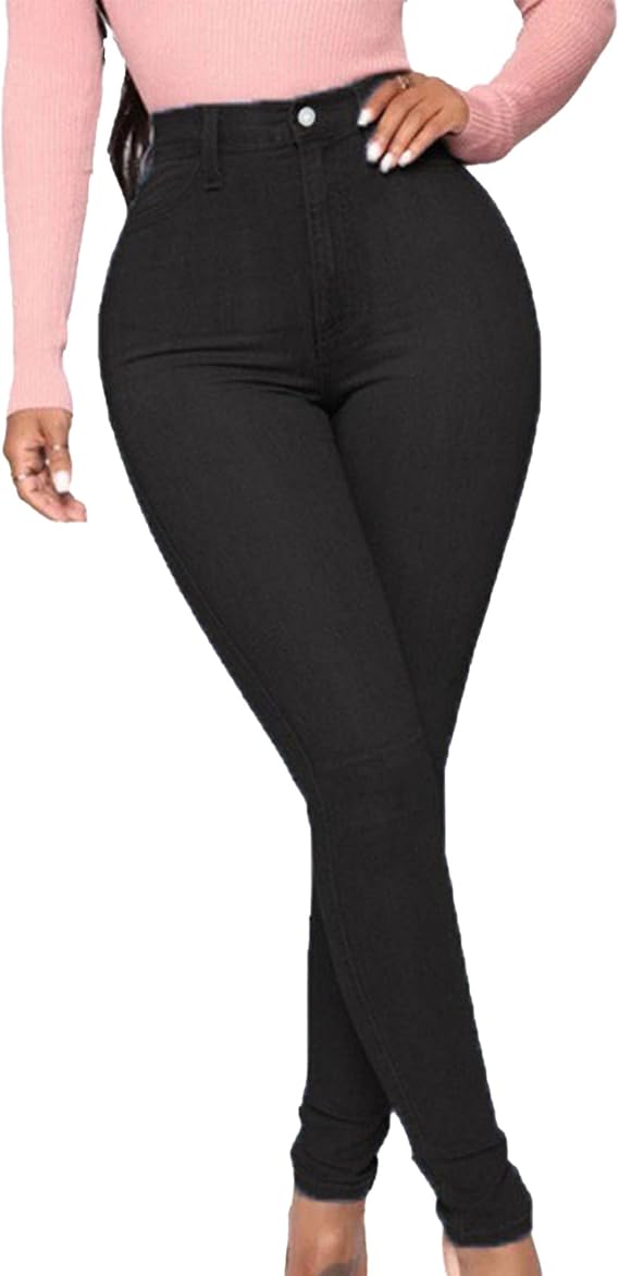 Women's Skinny Stretch Butt Lifting Denim Pants High Rise Skinny Stretch Jean Slim Fit Slimming Pencil Jeans