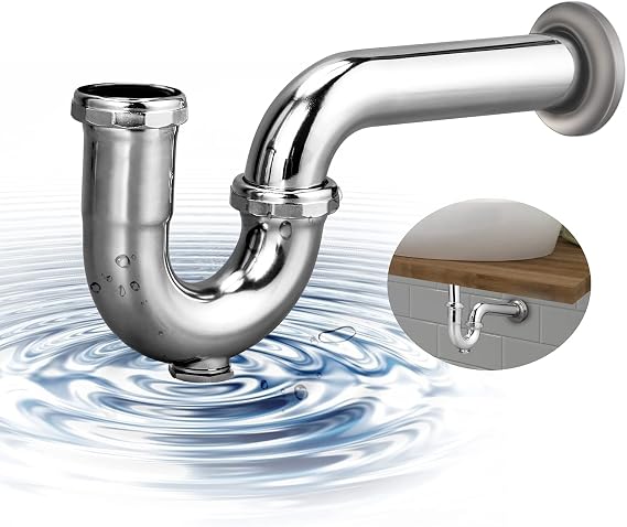 ZM Brass P Trap with Clean Out 1-1/2 Inch Sink Waste Kit Reducing Washer
