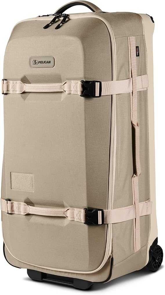 Pelican Aegis Luggage - Check in Duffel Bag with Wheels - 32 Inch Suitcase with Wheels (Sand)