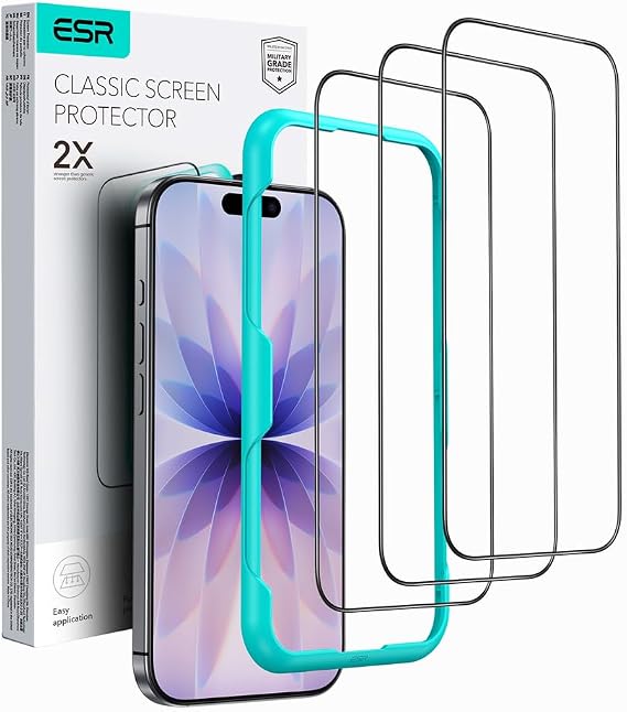 ESR 3 Stück für iPhone 17/iPhone 16 Pro für Panzerglas Montagerahmen