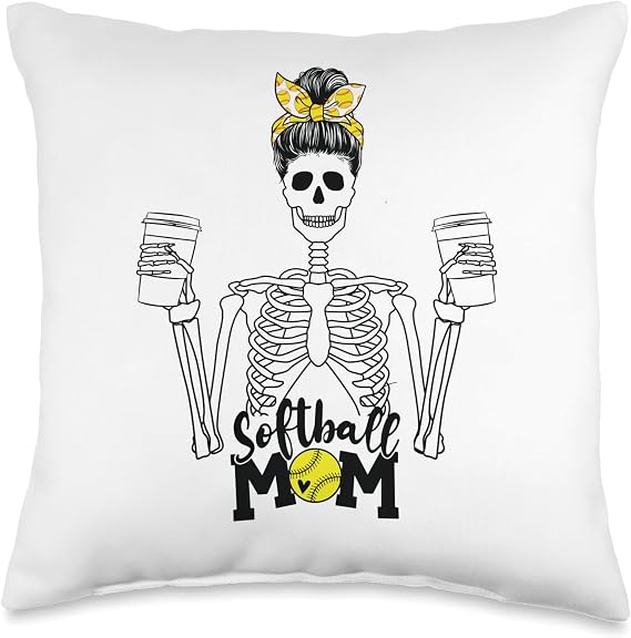 selection mom softball Throw Pillow