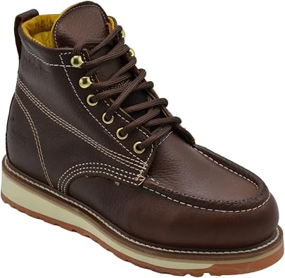 Grand H 827 by Hammer Work Boots for Men - Moc Toe Boots for Men - Men's Industrial & Construction Boots - Lightweight Work Boots - 6" Mens Work Boots - Botas de Trabajo