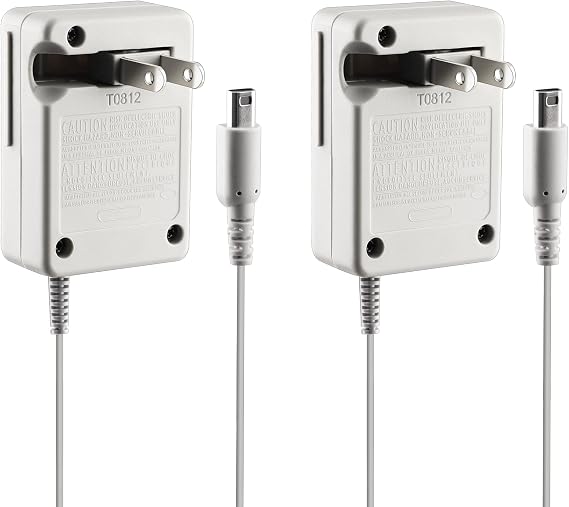 2Pack for 3DS Charger, AC Adapter Charger Home Travel Charger Wall Plug Power Adapter (100-240 v) for Nintendo New 3DS XL New 3DS 3DS XL 3DS New 2DS XL New 2DS 2DS XL 2DS DSi DSi XL