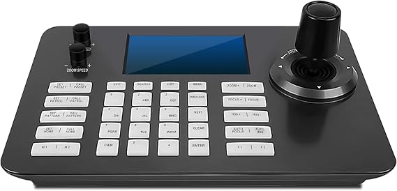 SMTAV PTZ Controller 5 Inch LCD Screen Decoding H.264 and H.265 Network Support POE Support ON VIF 4D Joystick Decoding Keyboard (Video IP Controller)