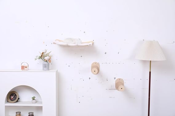 Cat Climbing Shelves Wall Mounted, Cat Shelf for Climbing, Sleeping, Playing, Cat Wall Shelves for Indoor Cats or Kitty