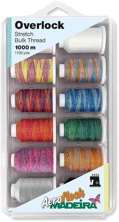 Madeira Overlock Mini Box Aeroflock No. 100 Multicolour (12 Colours / 1000 m)