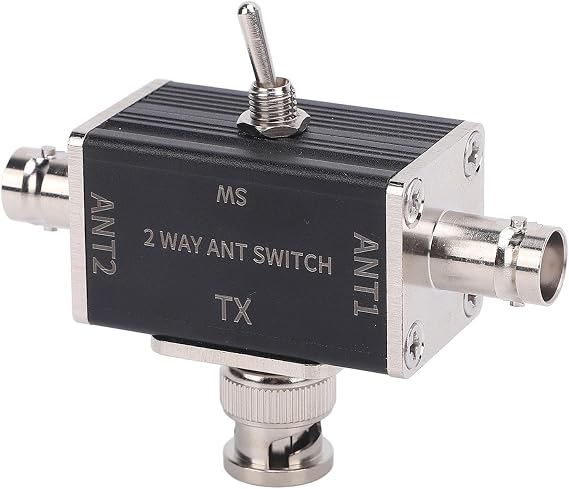 100W Aerial Switch BNC Interface Manual Antenna Selector Switch 2 Way Antenna Splitter