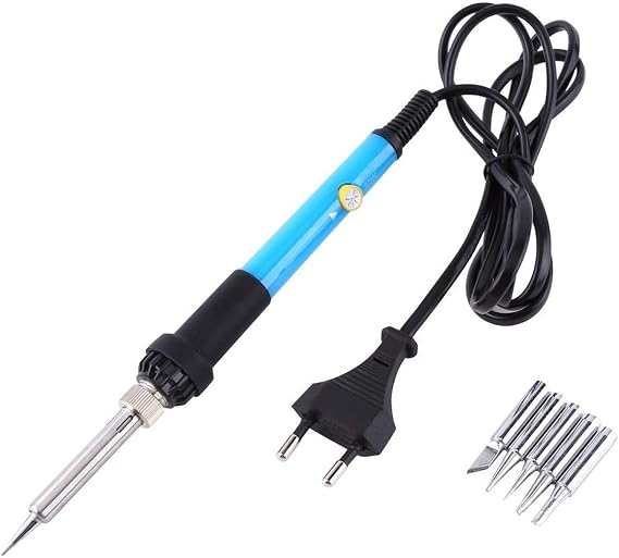 Soldering Iron Kit 220V 60W Adjustable Temperature Soldering Iron with 5 Tips