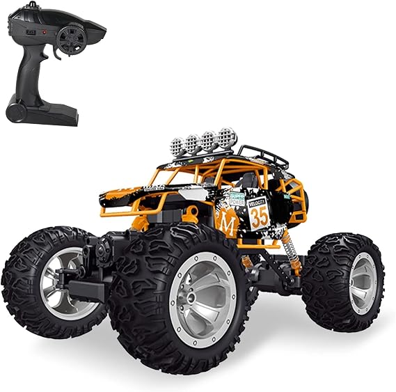 Radio Controlled Car, 2.4 GHz, Spray Car from 1/12 Road, Climbing Vehicle with RC Track, 4WD Control Watch, Competitionable, Racing, Car Toy, Easy Operation, Kids, Elementary School Students, Gift