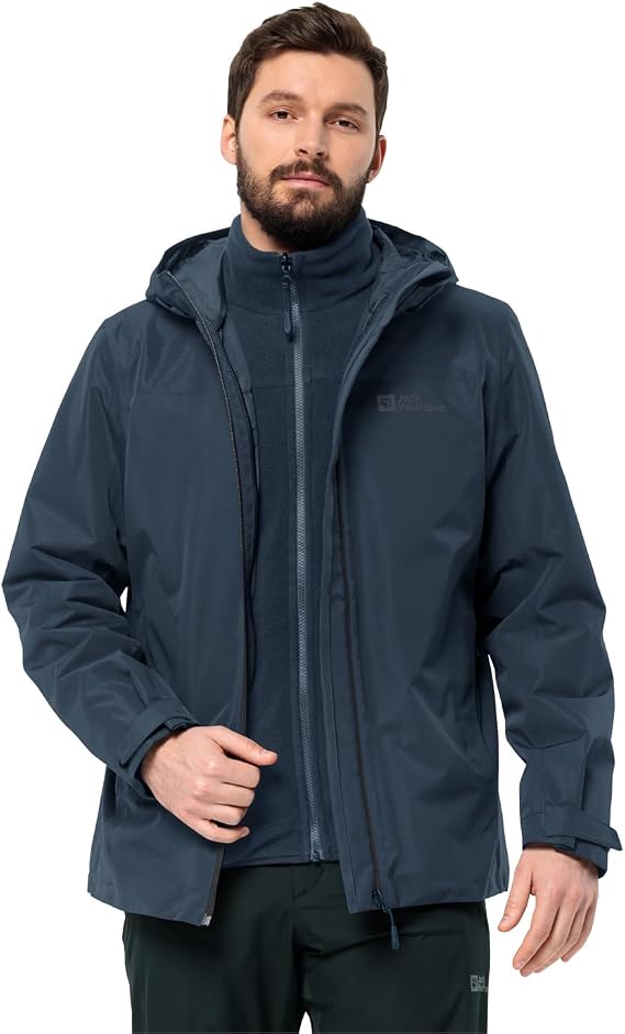 Jack Wolfskin Mens 2026 Taubenberg 3 In 1 Waterproof Windproof Golf Jacket