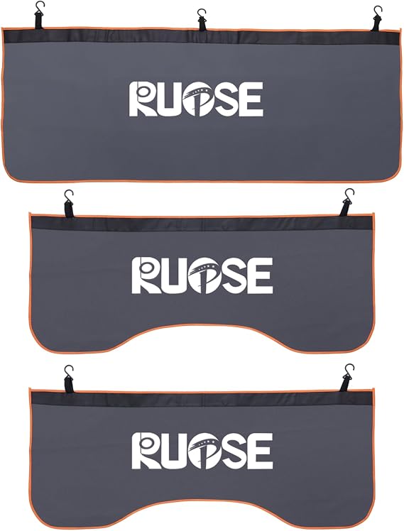 RUPSE 3 Pcs Fender Protectors for Mechanics,Microfiber Leather Car Fender Cover Mats Pads,Mechanic Magnetic Fender Protector Mat with Hooks