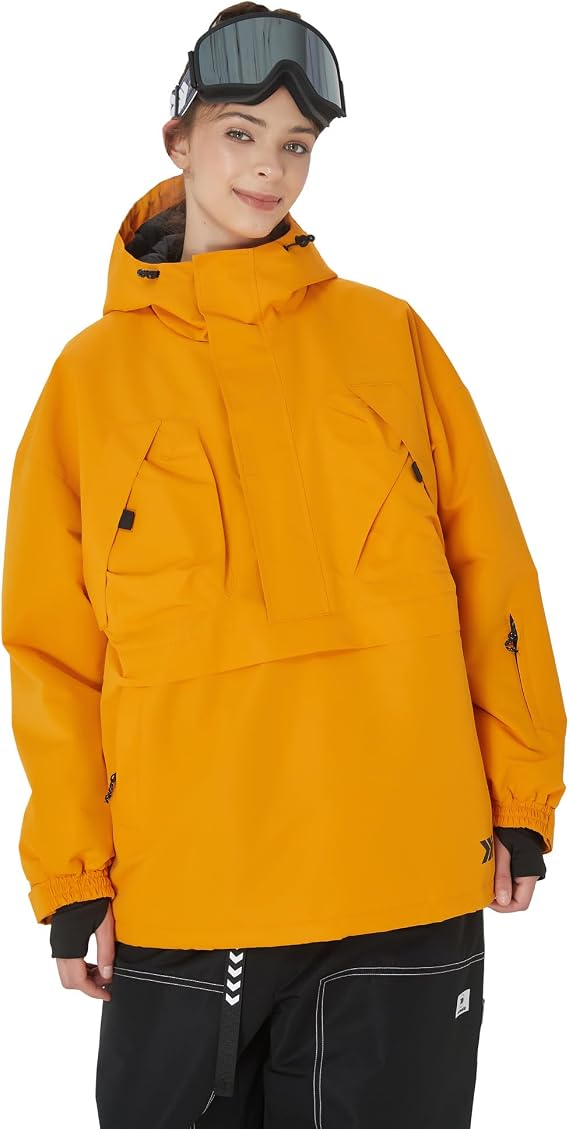 SNOWVERB Loose Fit Snow Ski Jacket Snowboard Anorak Coat for Men and Women