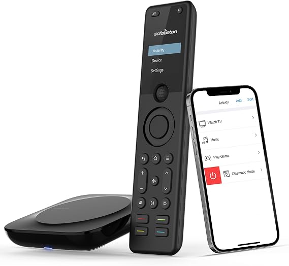 SofaBaton X1 Universal Remote with Hub, All in one Smart Remote Control with App Setting, Custom Activities, Compatible with 500000+ IR/Bluetooth/WiFi Devices TVs/DVDs/Projectors/Blu-ray Player