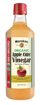 Marukan Organic Apple Cider Vinegar, 24 Ounce Glass Bottle Pack of 1