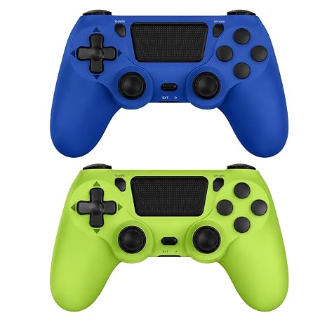 Glitfix Wireless Controller für P4Game Controller Kompatibel mit P4/Slim/Pro Gamepad Joystick mit 1000-mAh-Akku Turbo-Funktion und Audiobuchse