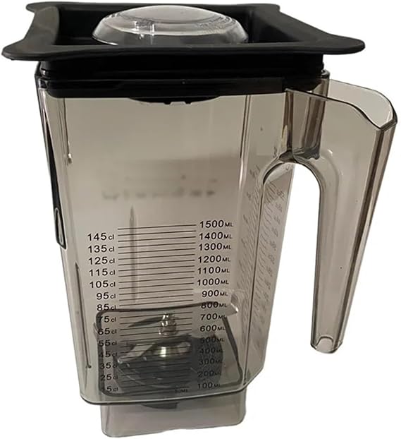 Mixing Cup, Compatible For Blendtec, 50 Ounce Professional Mixing Cup With Stainless Steel Blades And Ventilation Cover