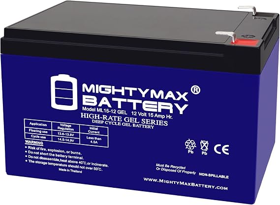 Mighty Max Battery 12V 15AH Gel F2 Replacement Battery Compatible with Sola s X-11