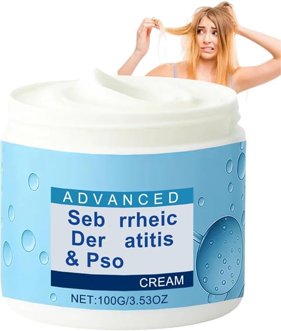Seb-orrheic Der-matitis & Pso-riasis Bald Cream 100g, Pso-riasi Face Moisture Creams for Women Men, Moisturizing & Nourishing Scalp Care, For Soft and Soothed Scalp and Skin, For All Skin Types