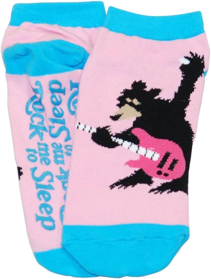 Rock Me to Sleep-Bear Pink Slipper Socks by LazyOne
