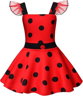 AmzBarley Dress for Girls Costume Fancy Party Cosplay Halloween Role Play Dresses Child Age 5-6 Years Size 6