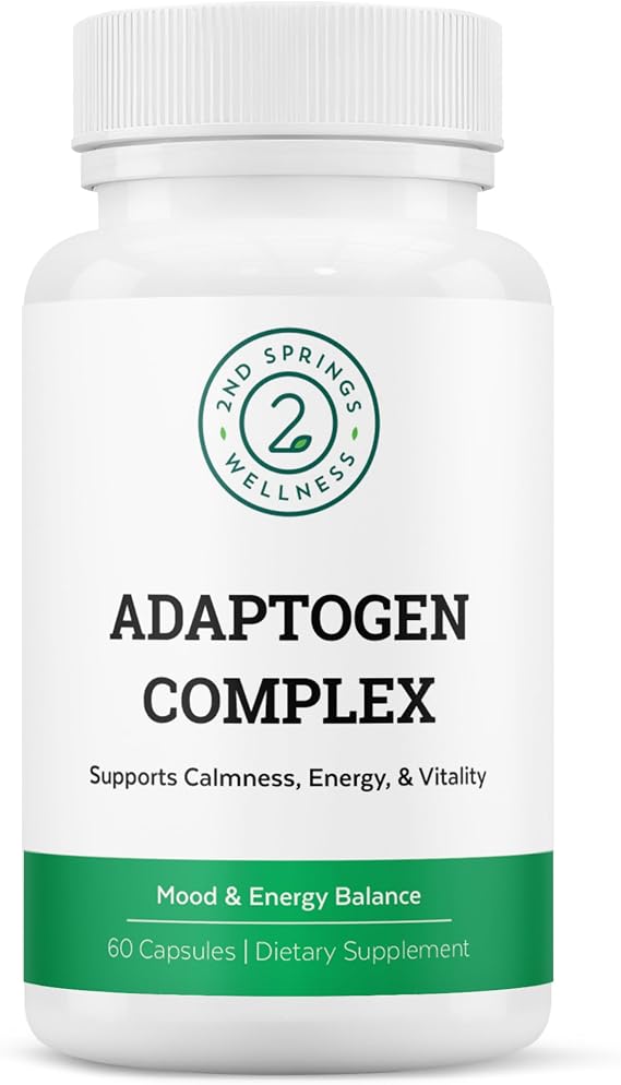 Adaptogen Complex Supplement | 9 Adaptogens with Ashwagandha | 9-Adaptogen Blend for Calm, Energy & Everyday Balance | 60 Capsules