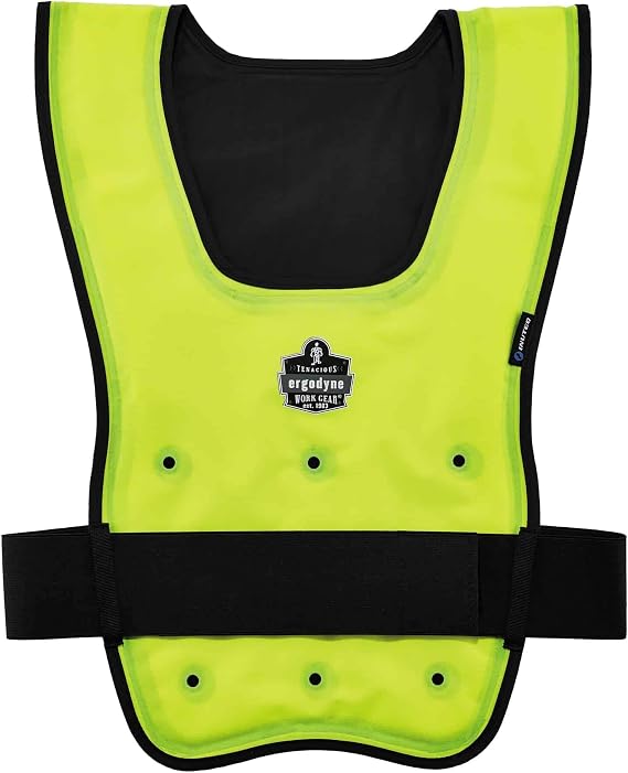 Evaporative Cooling Vest, Wearer Stays Cool and Dry, Breathable Comfort, Pull Over Design, Ergodyne Chill-Its 6687