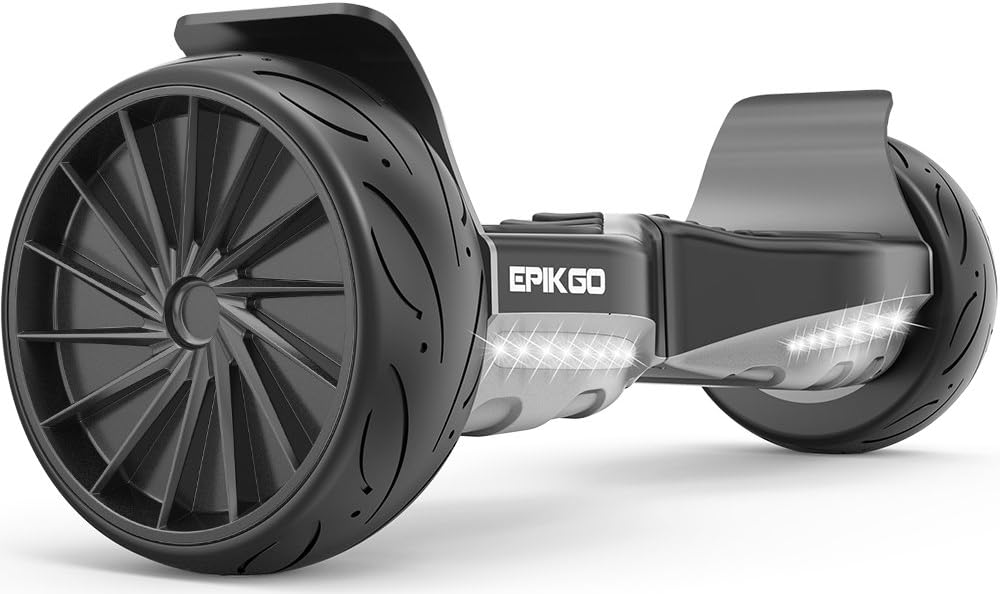 Sport Balance Board Self Balance Scooter Hover Balancing Board, All-Terrain 8.5” Racing Wheels, 400W Dual-Motor,LG Smart Battery, Board Hover Over Tough Road Condition-Black, space grey