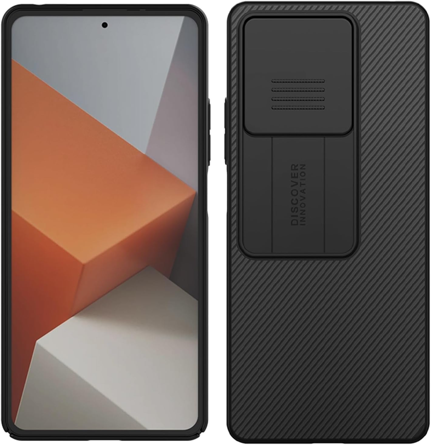 for Xiaomi redmi Note 13 5G Case Cover,Redmi Note 13 5G Phone Case with Slide Camera Protector Cover Hard PC TPU Slim Rugged Protective Phone Case for Redmi Note 13 5G (Note 13 5G Black)