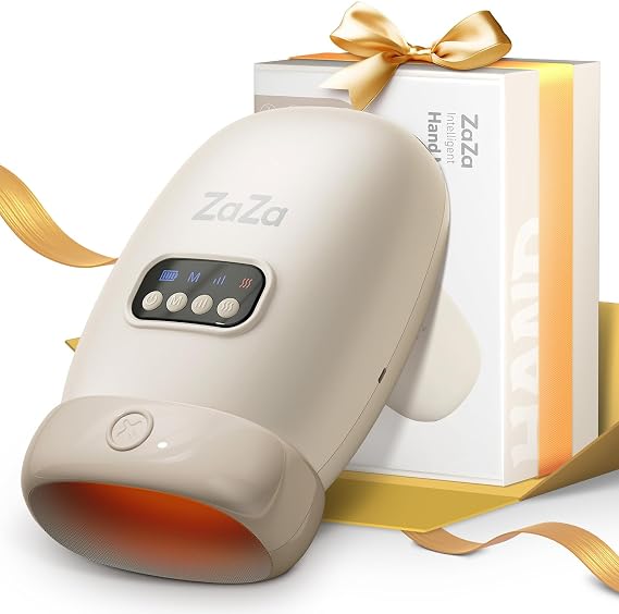 zaza Hand Massager Compression & Kneading Massage, Holiday Gifts, Father's Day Gifts for Him Her, Khaki
