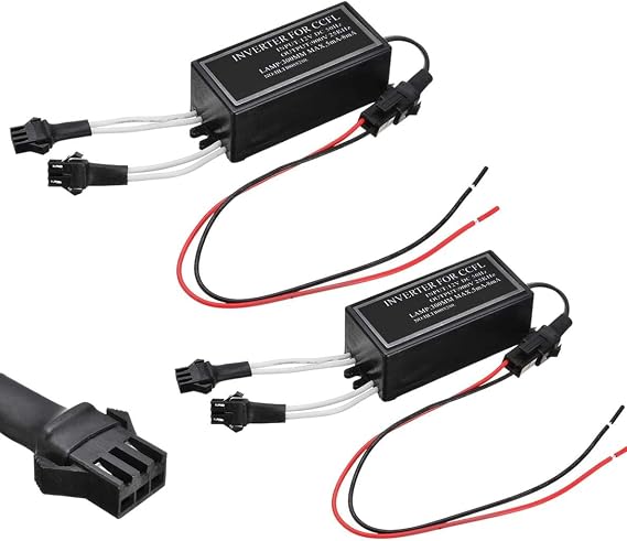 iJDMTOY Dual-Connector CCFL Inverters For Halo Ring/Angel Eyes Lighting Kit