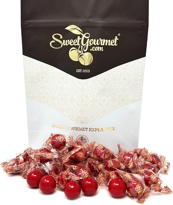 SweetGourmet Medium Fireballs Candy | Nuclear Fire Blast | Extremely Spicy Wrapped Hard Candy | 1 Pound