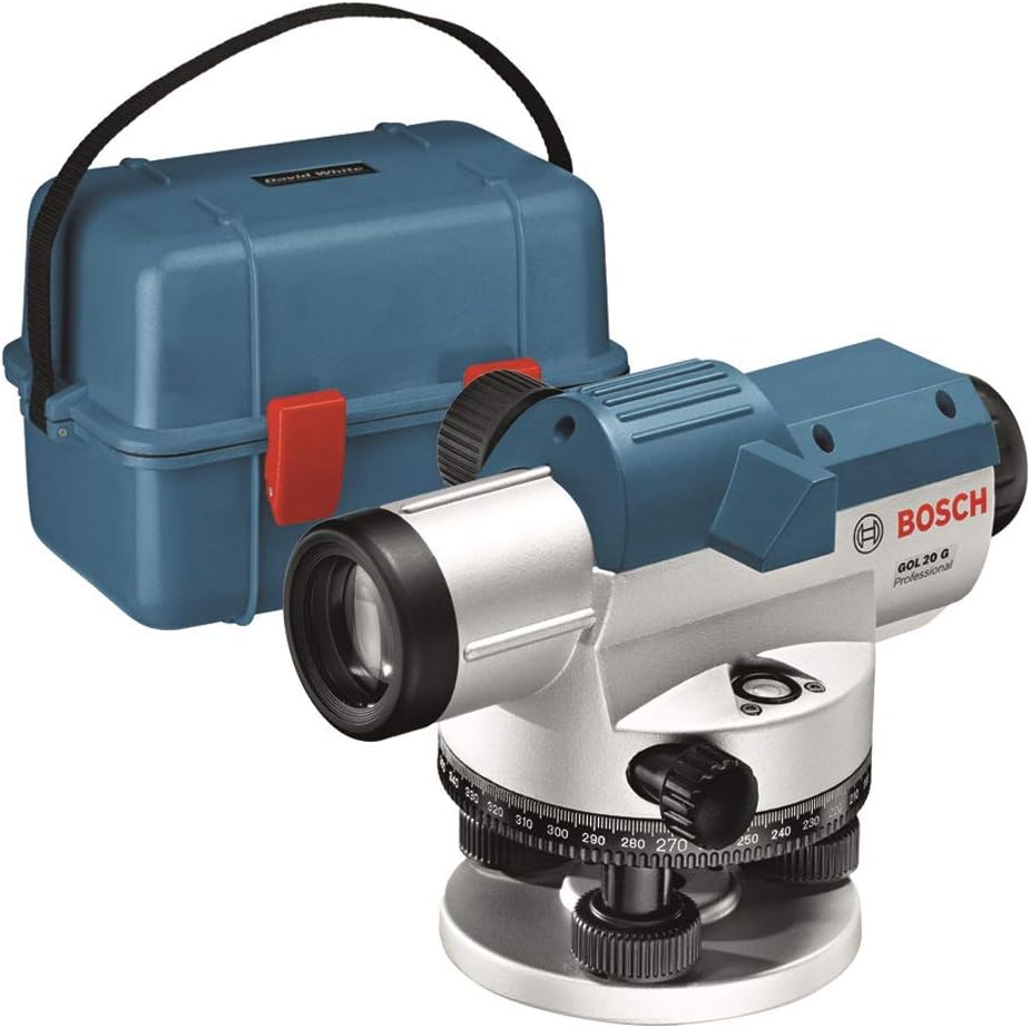 Bosch Professional Optical Level GOL 20 G 20x Magnification, Unit of Measure: 400 Gon, Range: up to 60 m, in Carrying Case